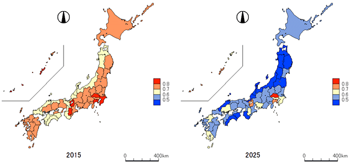 Figure 3．Changes in the Number of Companies by Prefecture
