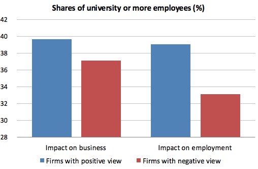 Figure 1 Firms' Views on the Impact of AI-Related Technologies and Employee Skill Levels