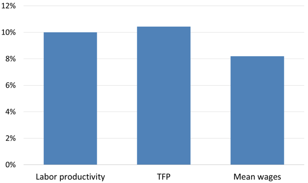 Figure 1 Productivity and Wages of FGPs