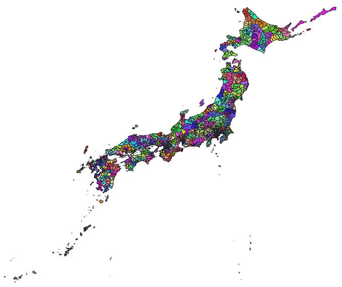 Figure 1. Japanese Commuting Zones in 2015
