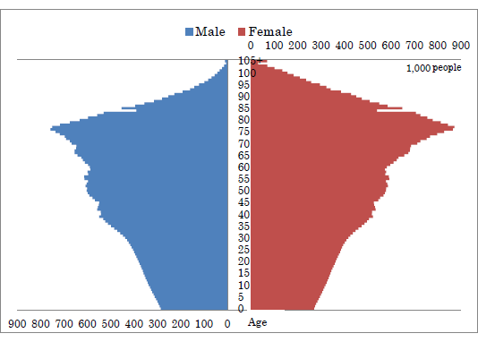 Figure: Projected Population Pyramid for 2050