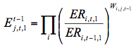 Weighted geometric mean formula of NEERj,t,m Weighted geometric mean formula of NEERj,t,m