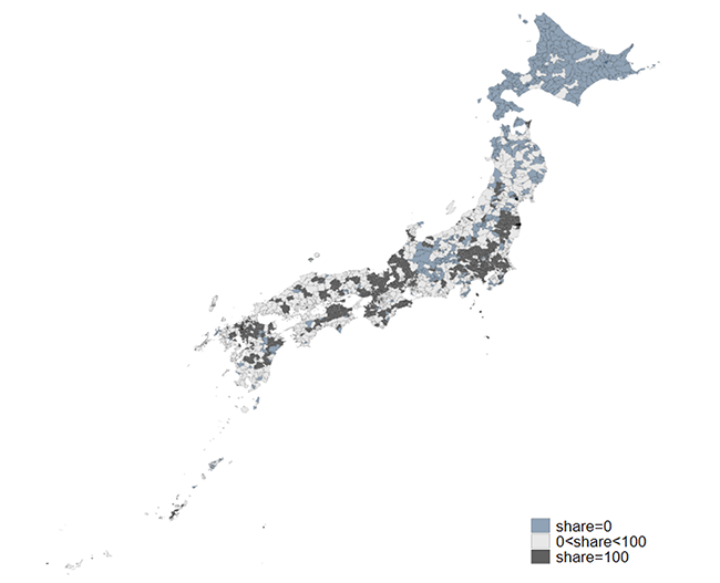 Figure 2 Map of school air-conditioning penetration