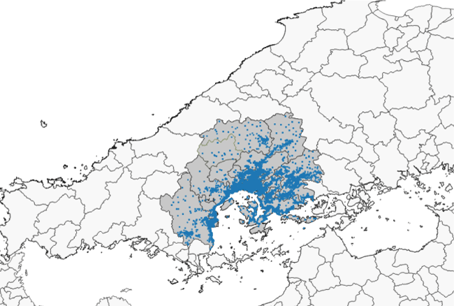 Figure 1. Locations of Firms in the Target Area Figure 1. Locations of Firms in the Target Area