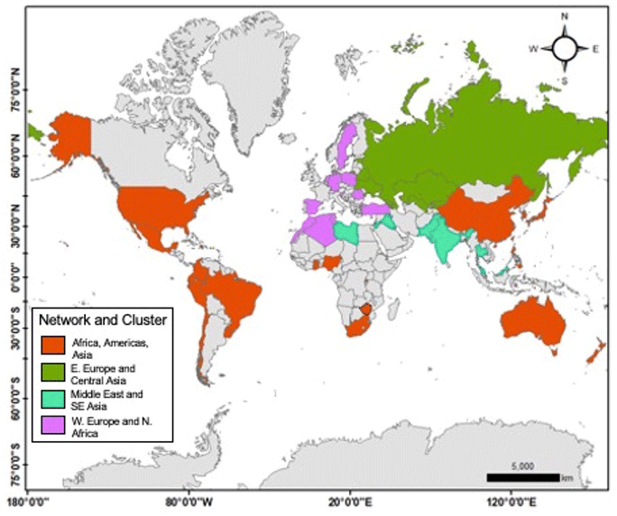 Figure 1. Map of Regional Networks