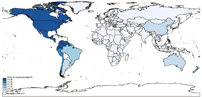 Figure 1. Panama Canal Exposure by Country
