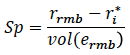 Sp=r_rmb-ri*/vol(ermb) Sp=r_rmb-ri*/vol(ermb)