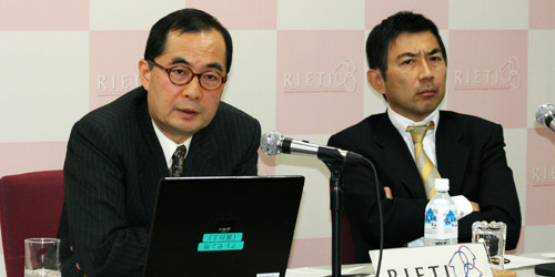吉川研究主幹と川本参事官 吉川研究主幹と川本参事官