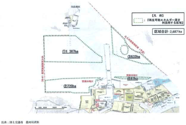 図15：再生可能エネルギー源を利活用する区域（約2,700ha）