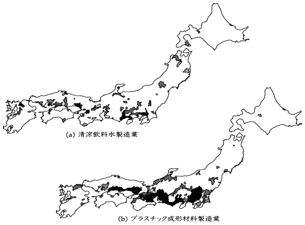 図2：クラスターの空間分布