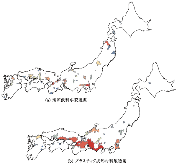 図2:集積の空間分布 図2:集積の空間分布