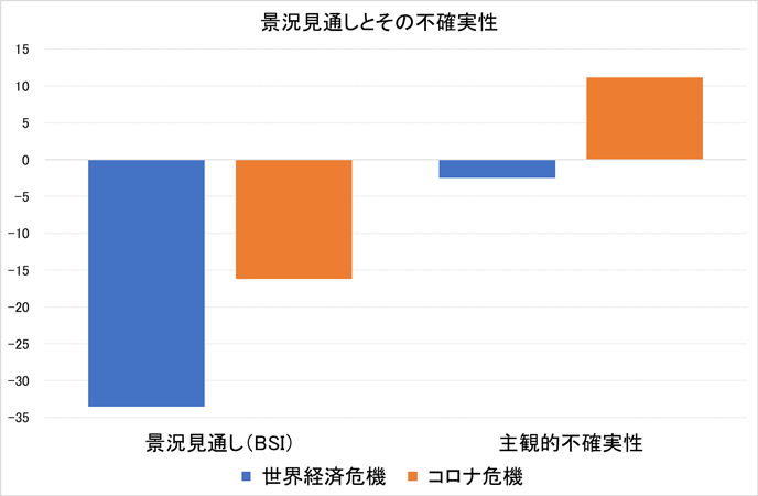 図2 国内景況の見通しとその不確実性 図2 国内景況の見通しとその不確実性
