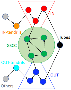 図1　有向ネットワークの蝶ネクタイ分解