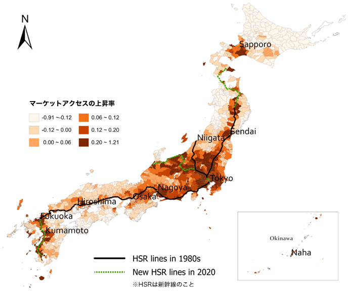 図1：全国のマーケットアクセス上昇率