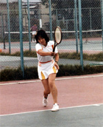 テニスの練習に明け暮れていた学生時代