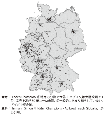 図表7:隠れたチャンピオンの地域への点在 図表7:隠れたチャンピオンの地域への点在