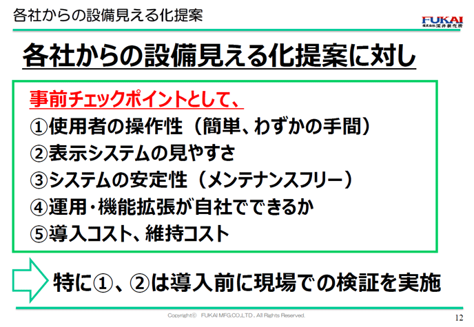 各社からの設備見える化提案 各社からの設備見える化提案