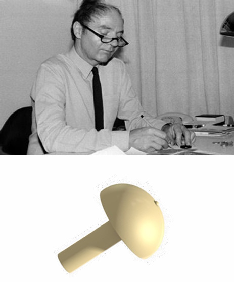 図1　グンター・ブラーゼと自動車部品メーカーPierburg社に納入した最も難易度の高い自動車用キャブレター用のバルブに使用するプラグ（バルブコーン）