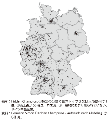 図表3　隠れたチャンピオンの地域への点在