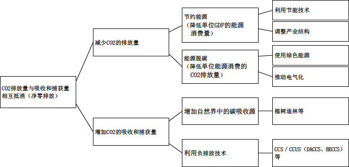 图表5 实现碳中和的措施 图表5 实现碳中和的措施